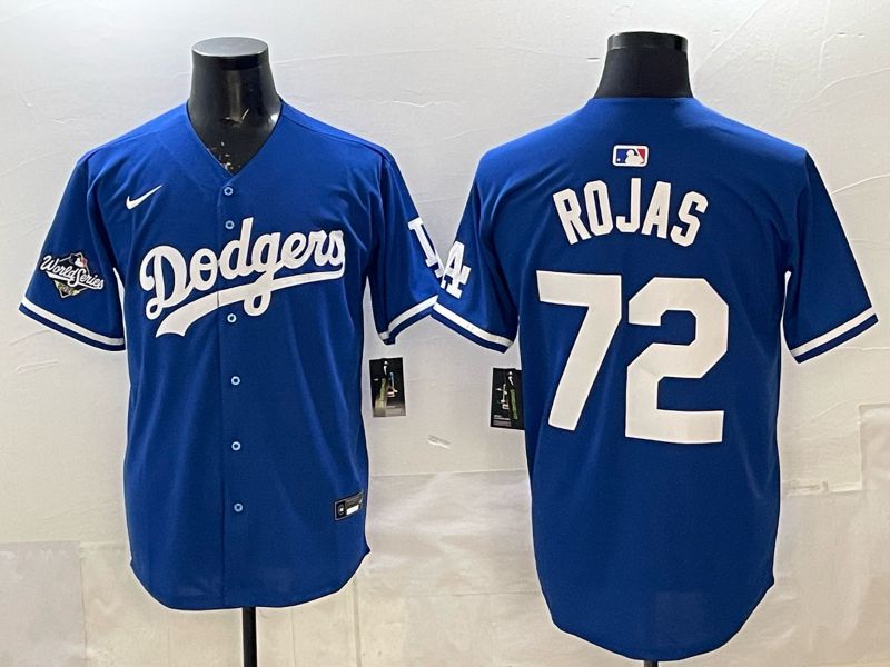 Men 2025 Los Angeles Dodgers #72 Rojas Blue Game Nike MLB Jersey style 0010